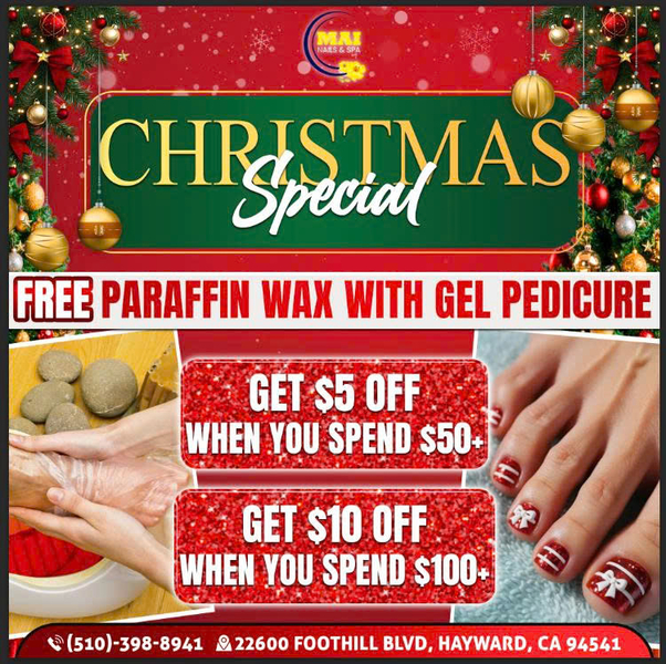 Cover photo of Mai Nails & Spa - FREE Paraffin Wax with Gel Pedi - Get $5 - $10 OFF when you spend $50+